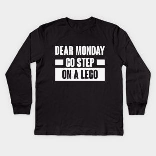 Monday Funny Meme Kids Long Sleeve T-Shirt